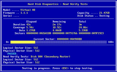 hard drive testing script|how to measure hard drive readings.